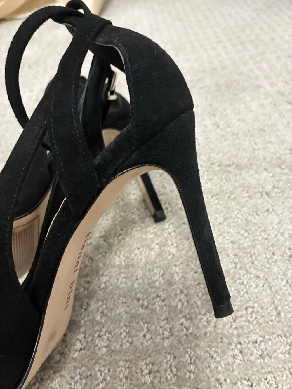 Gianni Bini Black Suede Ankle-Strap Pump - Picture 9 of 10